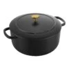Ballarini Cocotte 24 Cm, Rund, Schwarz, Gusseisen