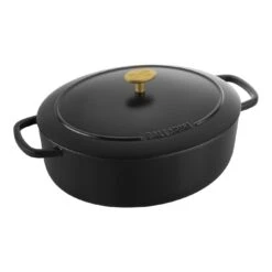 Ballarini Cocotte 29 Cm, Oval, Schwarz, Gusseisen