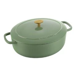 Ballarini Cocotte 29 Cm, Oval, Grün, Gusseisen