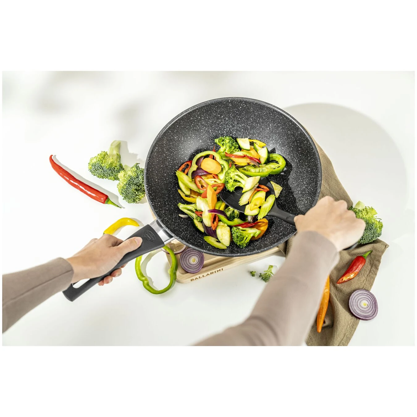 Ballarini Wok 28 Cm, Aluminium – Bild 3